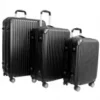 KIT Conjunto De Malas de Viagem P/M/G em Abs - Preto - Nagano