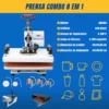 Prensa Térmica 8 em 1 Sublimação Camiseta Caneca Boné Prato 60hz - 110v - Tander