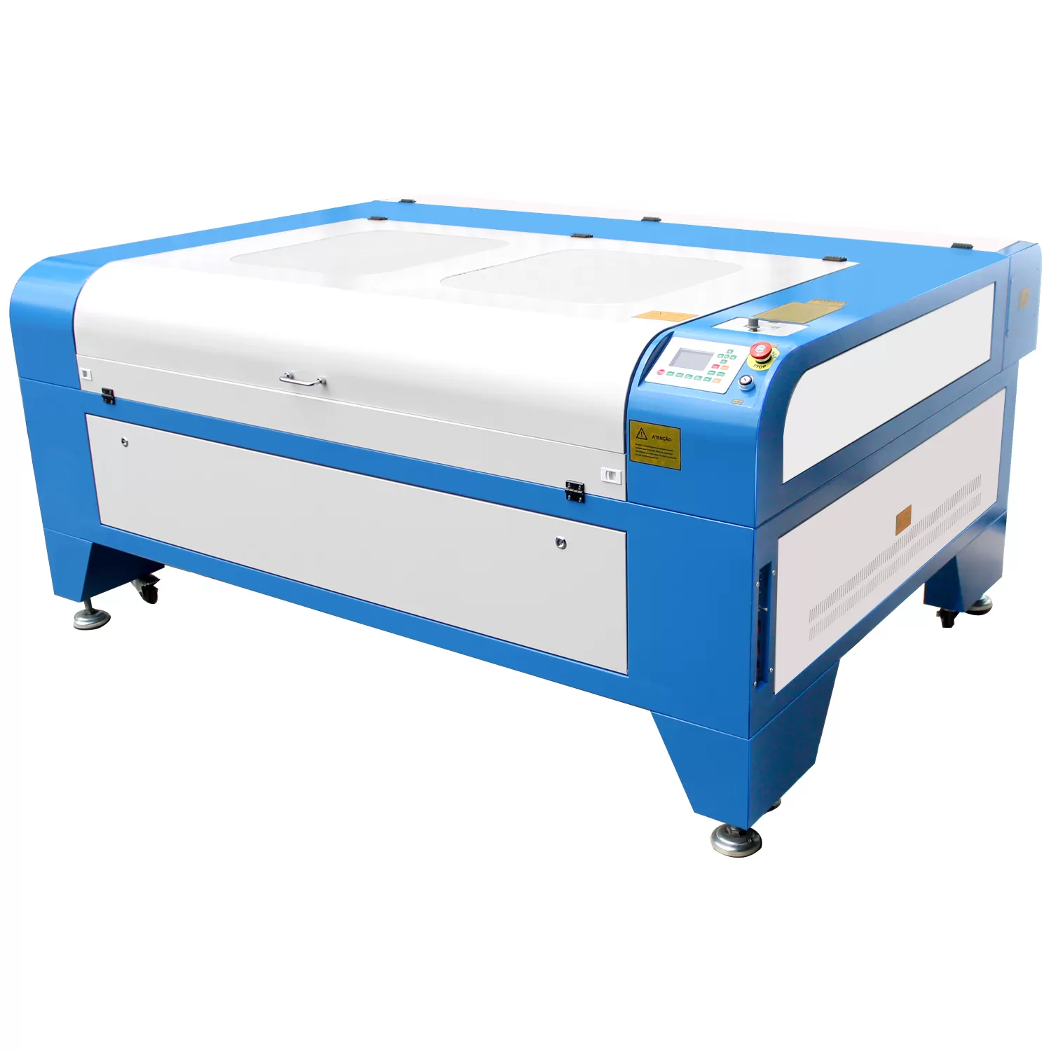 Maquina CNC Router Laser Corte e Gravação 160x100cm 100w com Chiller e Eixo Rotativo - 220v - Nagano